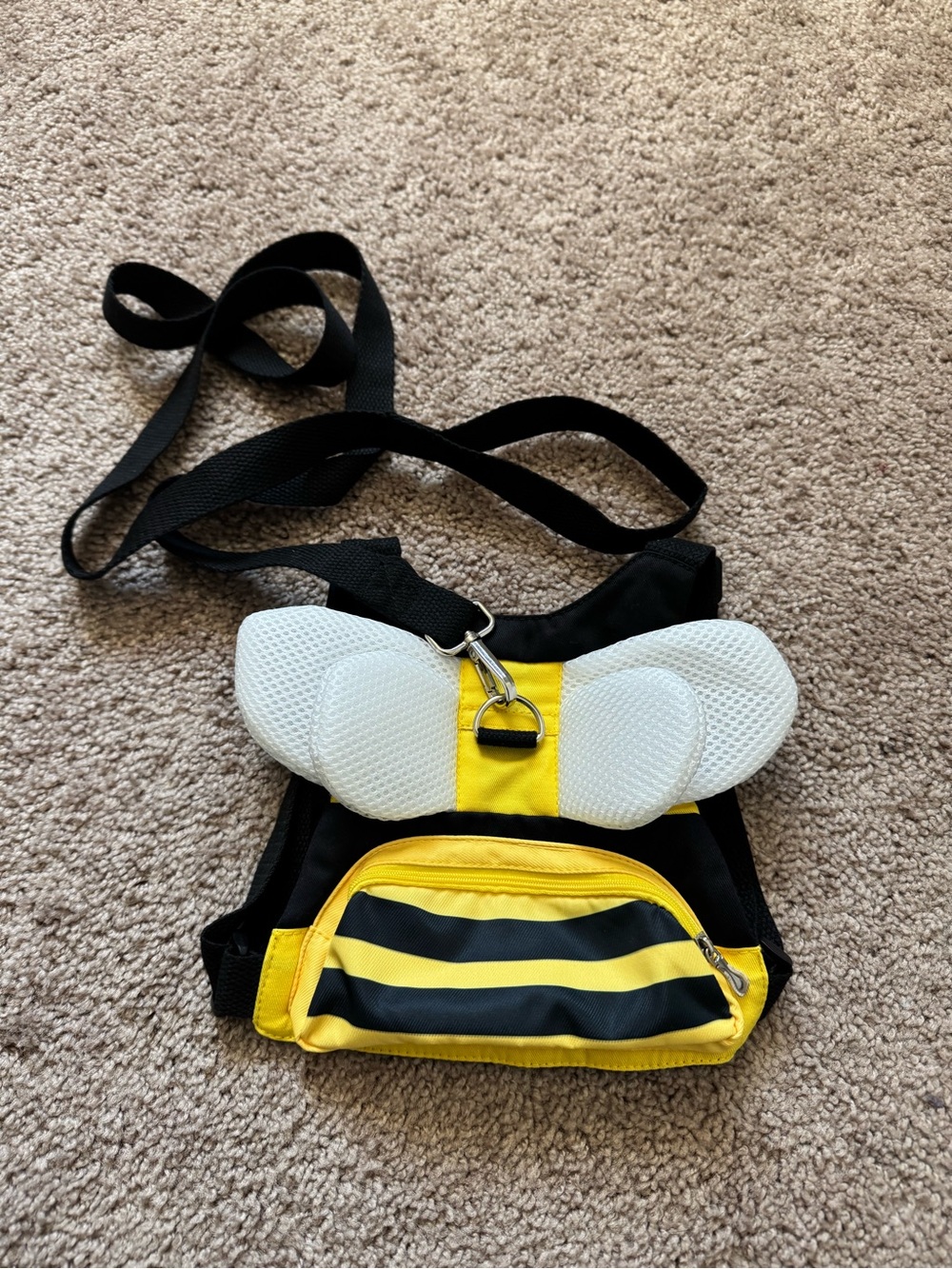 Bee Toddler Safety Backpack Harness Leash Adjustable Buckle Nylon Yellow/Black